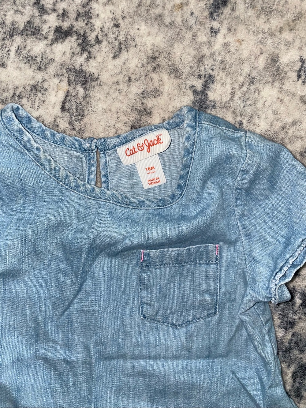 Cat & Jack denim top size 18 months - Picture 2 of 3